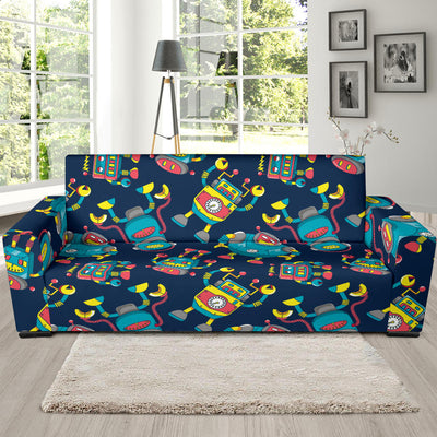 Robot Pattern Print Design A05 Sofa Slipcover