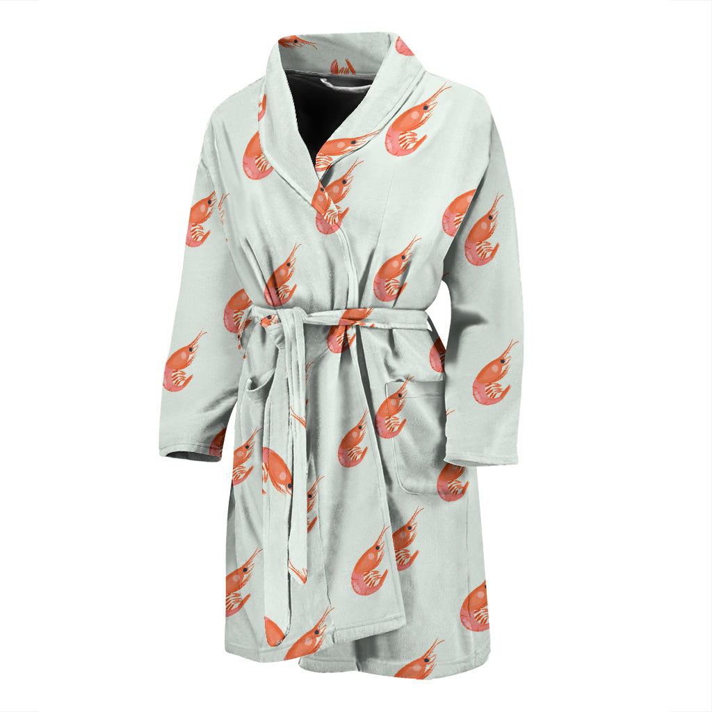 Shrimp Print Design LKS304 Men Bathrobe