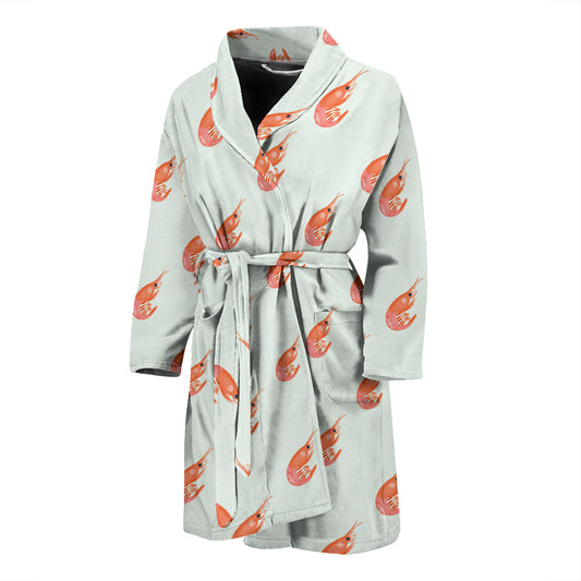 Shrimp Print Design LKS304 Men Bathrobe