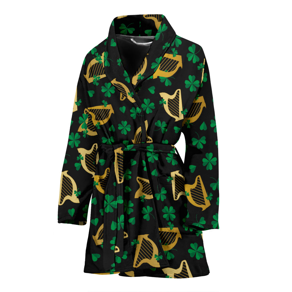 Harp Print Design LKS402 Women Bathrobe