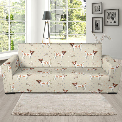 Russell Terriers With Bone Print Design LKS302 Sofa Slipcover