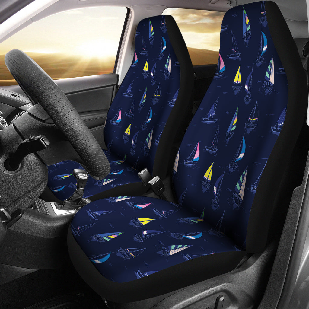 Sailboat Print Design LKS305 Car Seat Covers