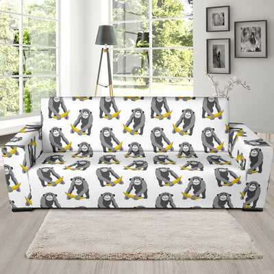 Chimpanzee Pattern Print Design 05 Sofa Slipcover