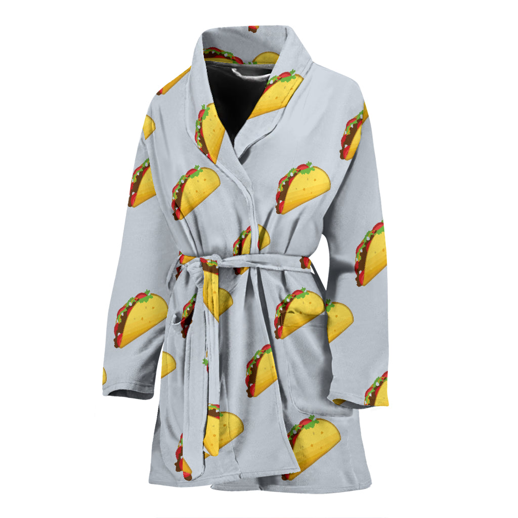 Taco Print Design LKS304 Women Bathrobe