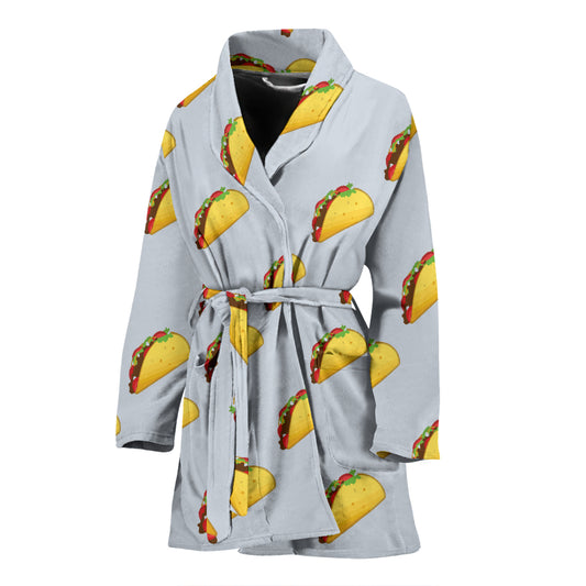Taco Print Design LKS304 Women Bathrobe