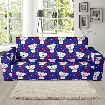 Maltese Pattern Print Design 02 Sofa Slipcover