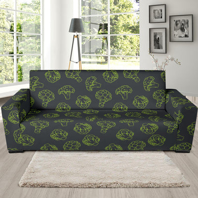 Broccoli Pattern Print Design 01 Sofa Slipcover