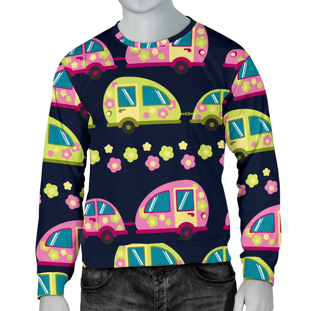 Camper Cute Camping Design No 3 Print Men Long Sleeve Sweatshirt