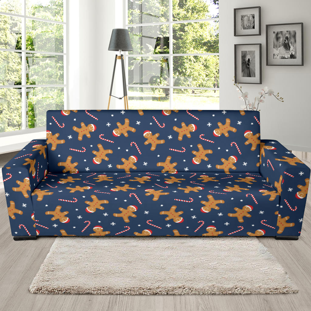 Gingerbread Pattern Print Design 01 Sofa Slipcover