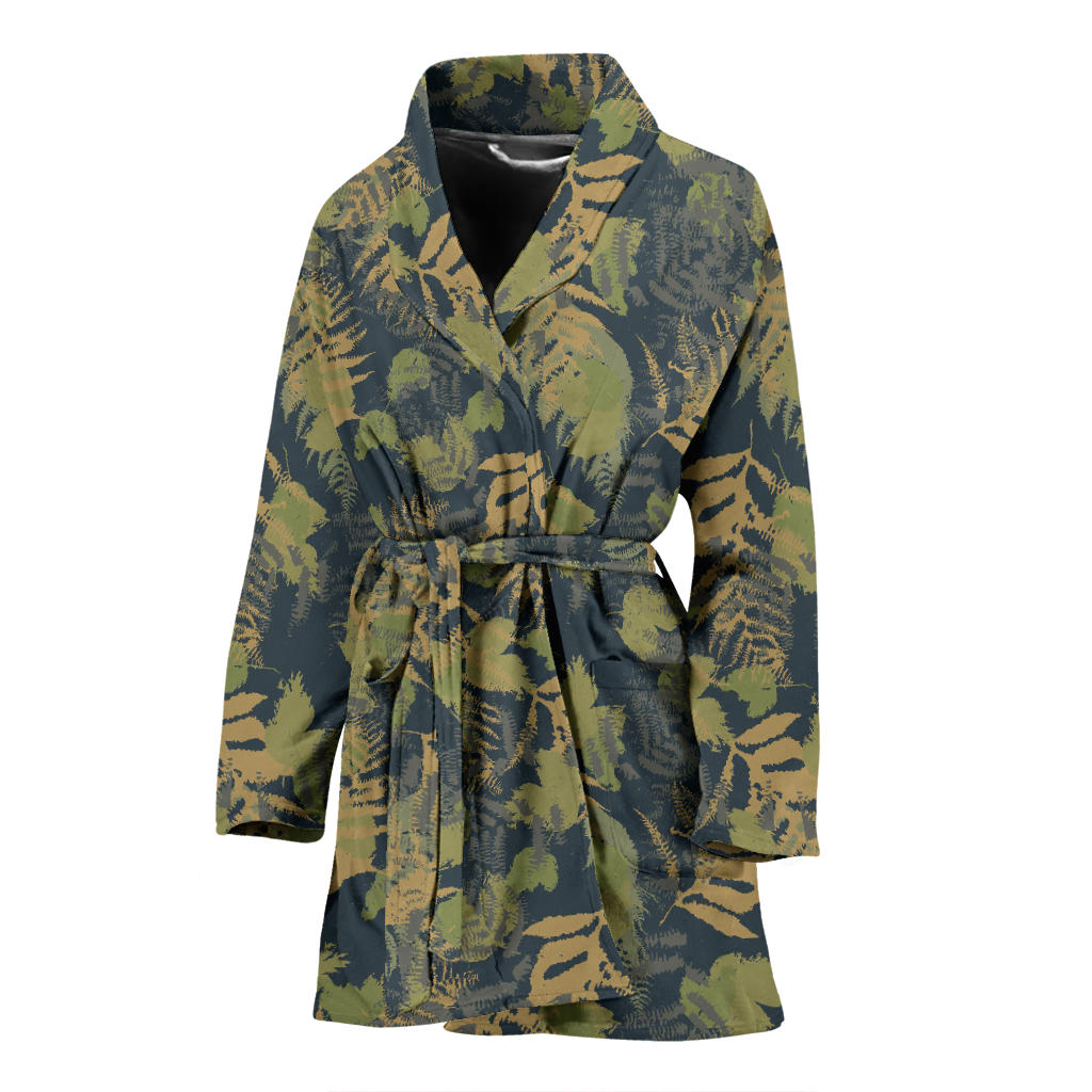 Camouflage Tropical Pattern Print Design 04 Women Bathrobe
