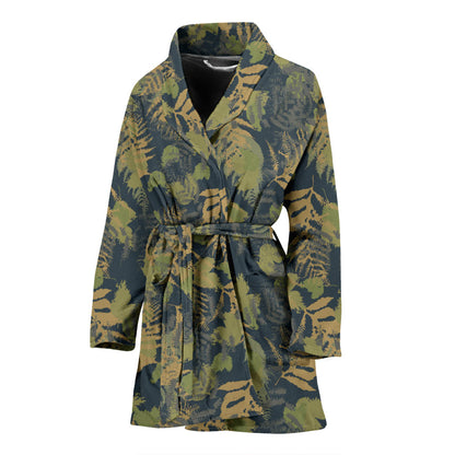 Camouflage Tropical Pattern Print Design 04 Women Bathrobe