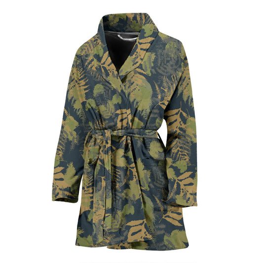 Camouflage Tropical Pattern Print Design 04 Women Bathrobe