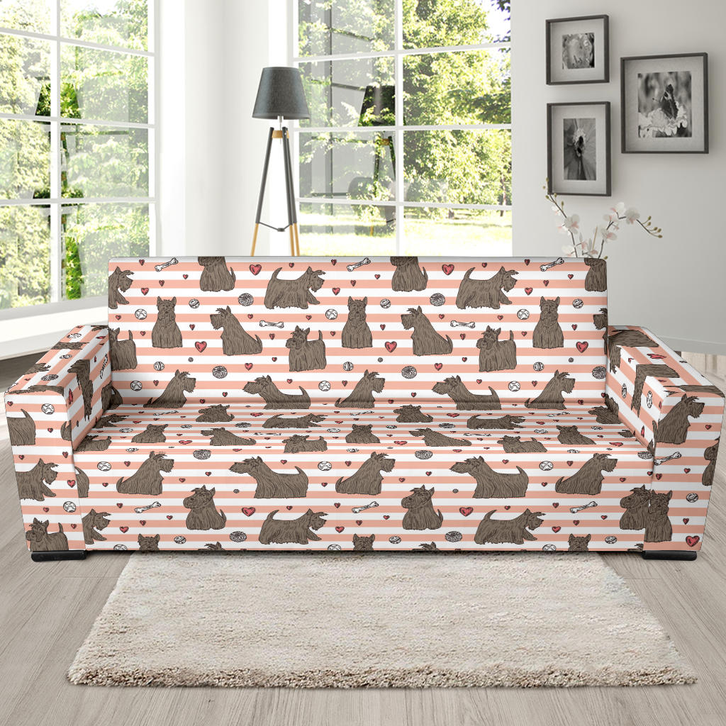 Scottish Terriers Print Design LKS3016 Sofa Slipcover