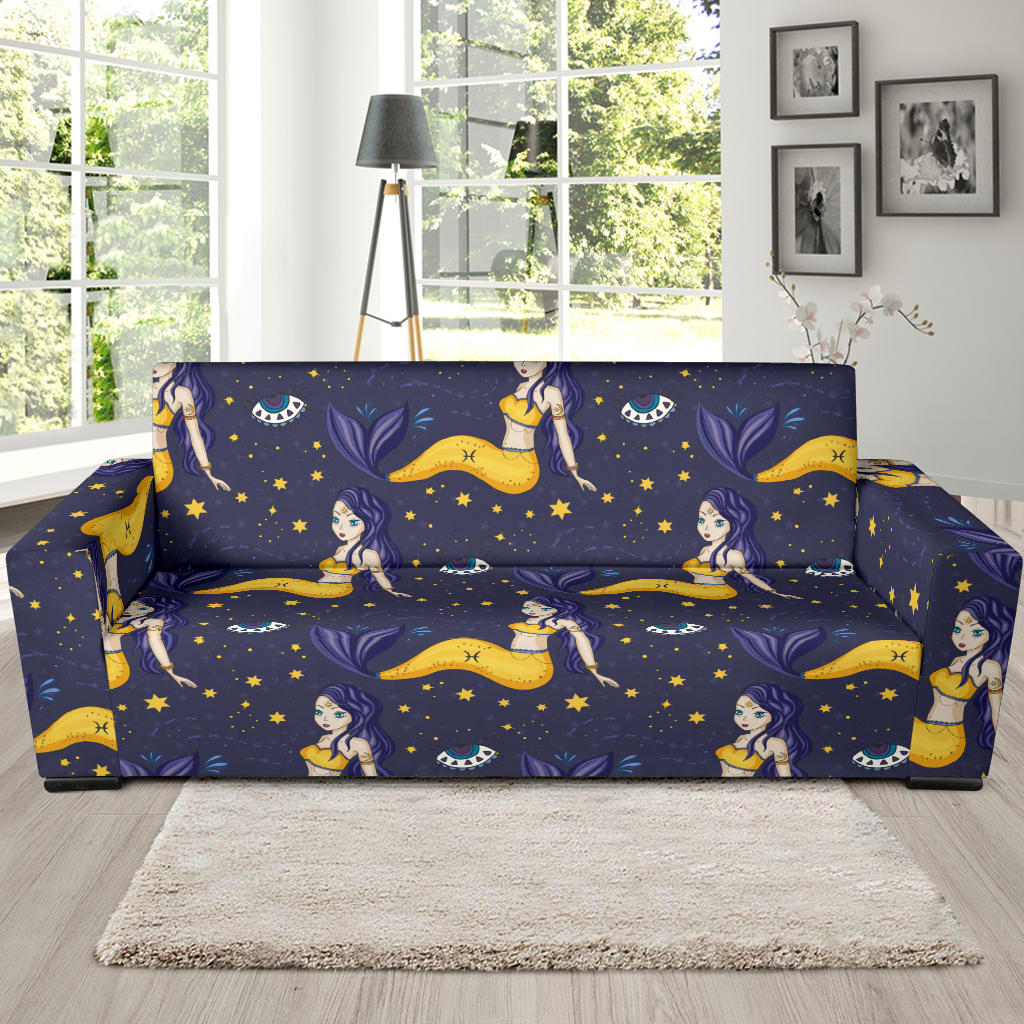 Pisces Pattern Print Design A04 Sofa Slipcover