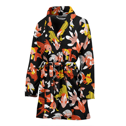 Goldfish Print Design LKS401 Women Bathrobe
