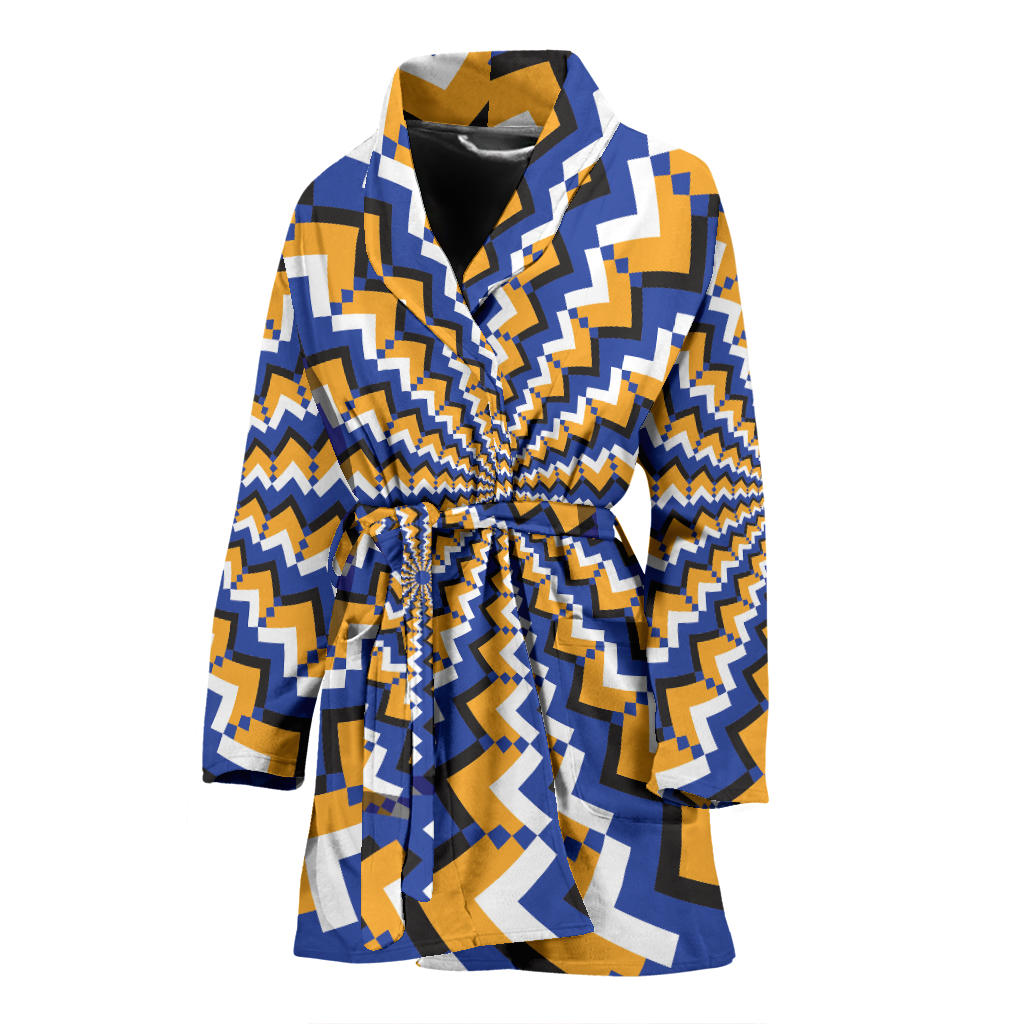 Optical illusion Pattern Print Design A01 Women Bathrobe