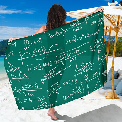 Math Pattern Print Design 01 Sarong Pareo Wrap