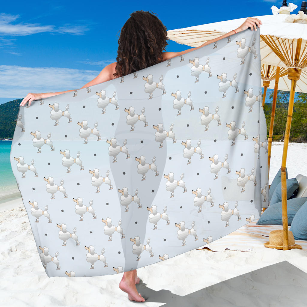 Poodle Pattern Print Design A05 Sarong Pareo Wrap