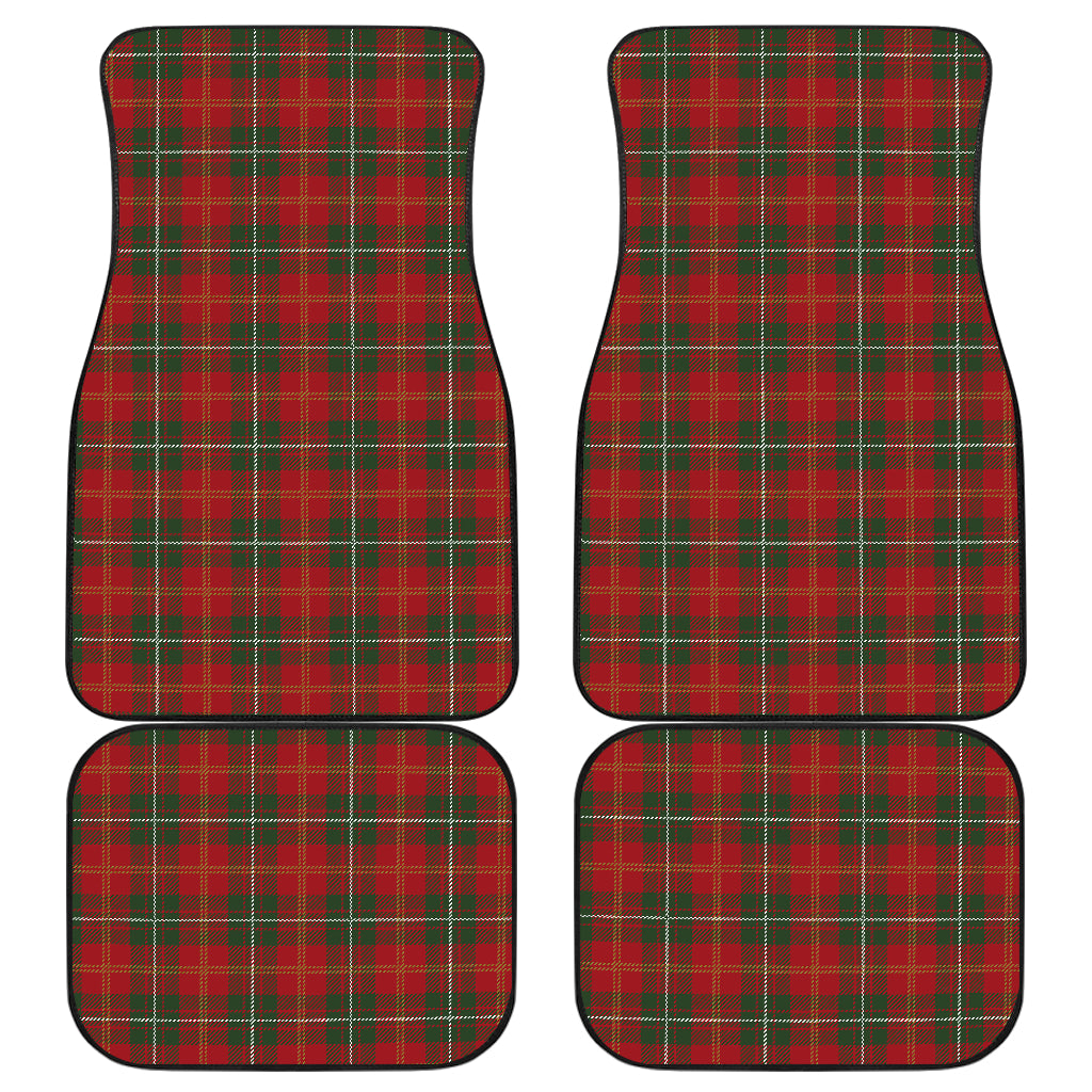 Holiday Tartan Plaid Pattern Car Floor Mats Front Back