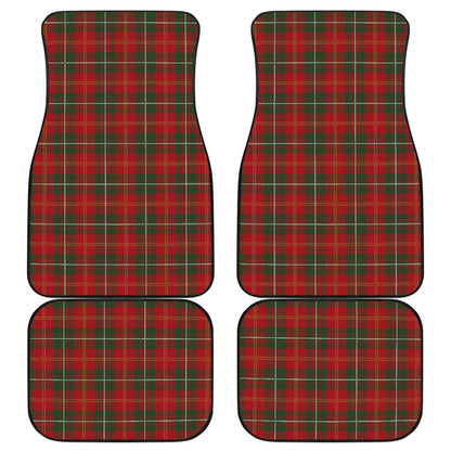 Holiday Tartan Plaid Pattern Car Floor Mats Front Back