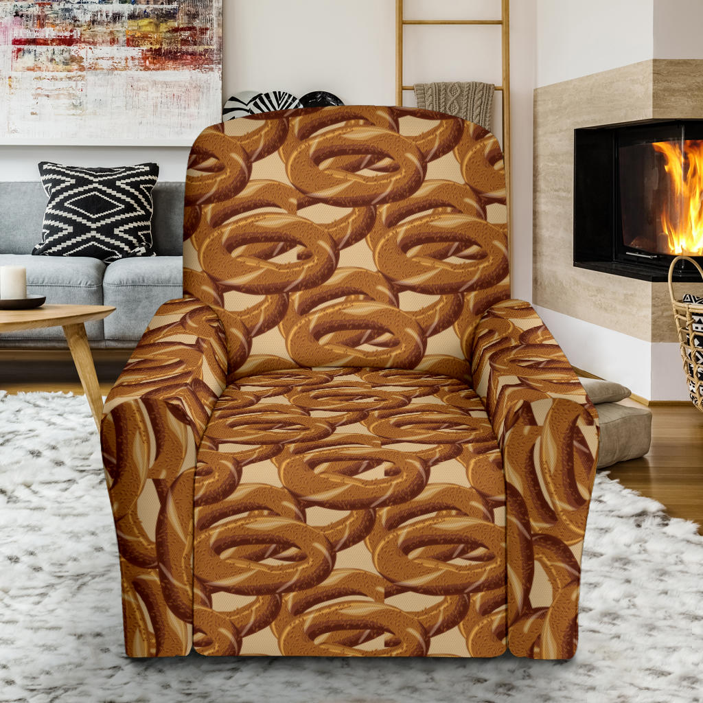 Bagel Pattern Print Design 02 Recliner Slipcover with Pocket
