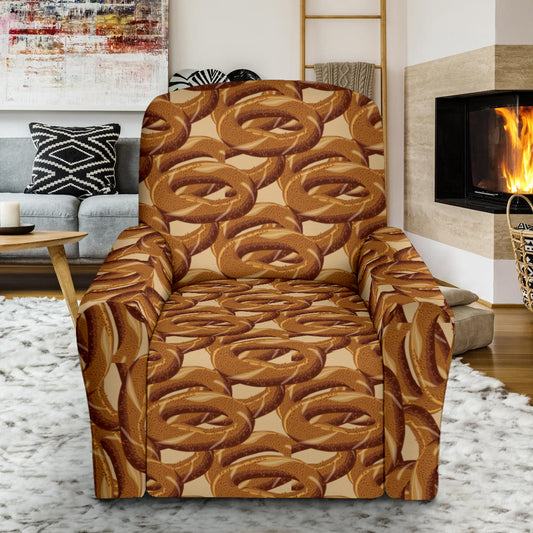 Bagel Pattern Print Design 02 Recliner Slipcover with Pocket