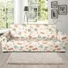 Beach Themed Pattern Print Design 05 Sofa Slipcover