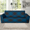 Plaid Blue Pattern Print Design A04 Sofa Slipcover