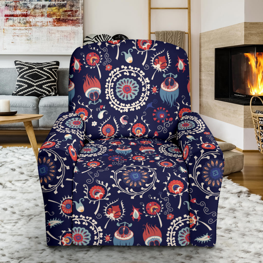 Suzani Print Design LKS305 Recliner Slipcover with Pocket