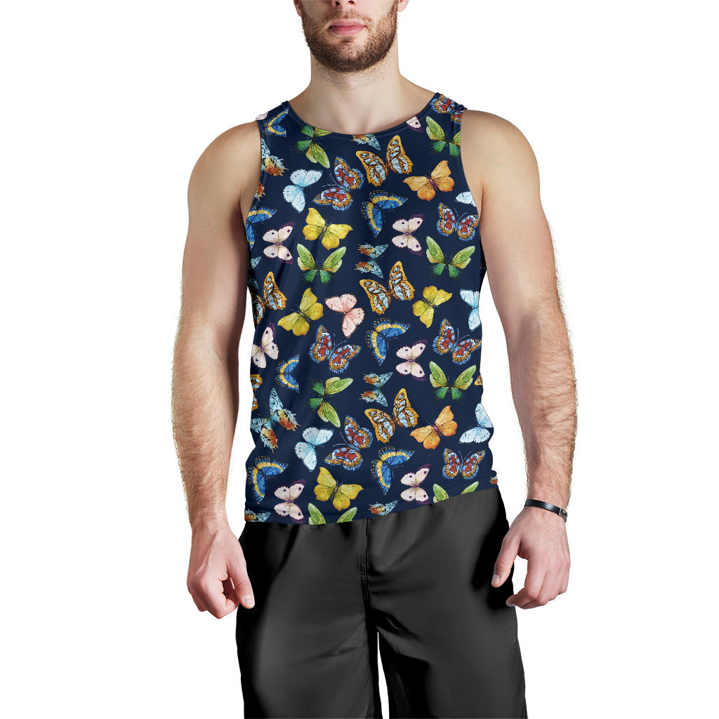 Butterfly Beautiful Print Pattern Men Tank Top