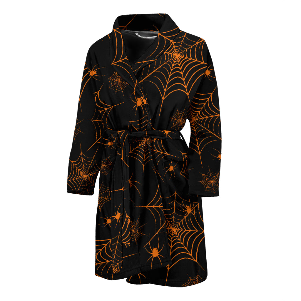 Spider Web Print Design LKS306 Men Bathrobe