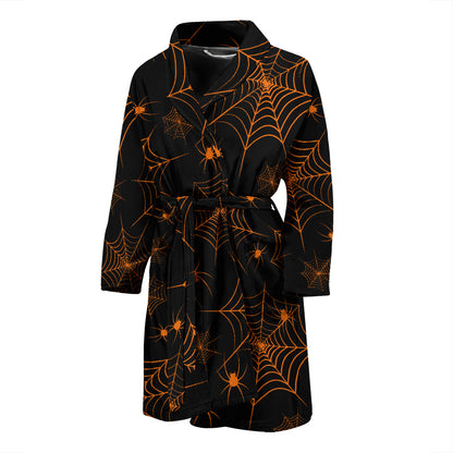 Spider Web Print Design LKS306 Men Bathrobe