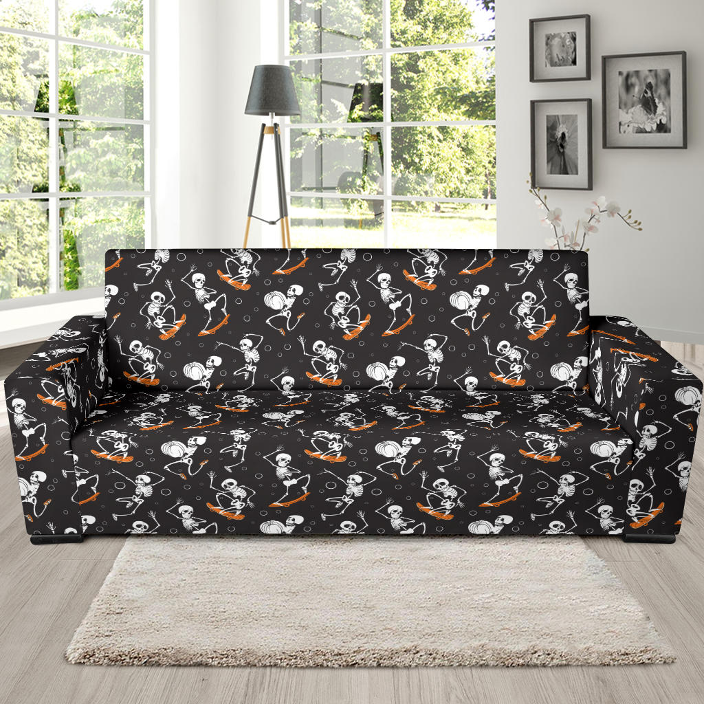 Skateboard With Skeleton Print Design LKS303 Sofa Slipcover