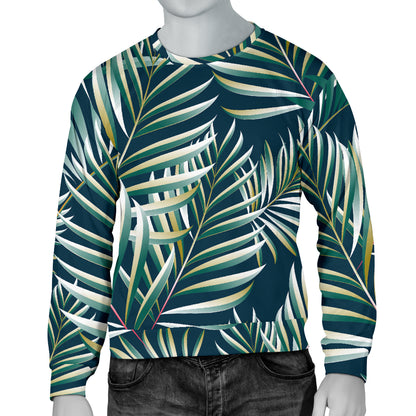 Sun Spot Tropical Palm Leaves hower Curtain Men Long Sleeve Sweatshirt