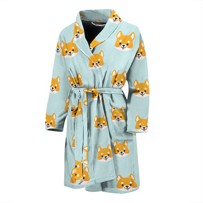 Shiba Inu Print Design LKS301 Men Bathrobe