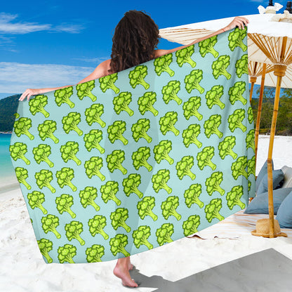 Broccoli Pattern Print Design 02 Sarong Pareo Wrap