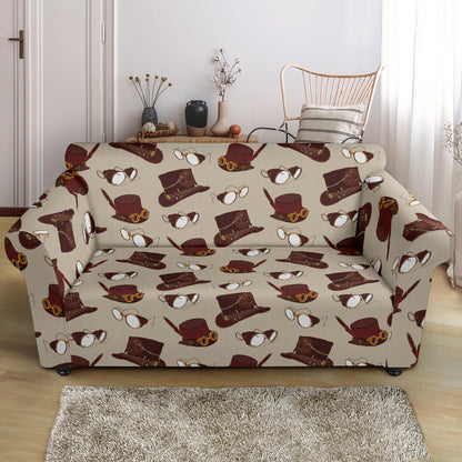Steampunk Hat Print Design LKS301 Loveseat Couch Slipcover