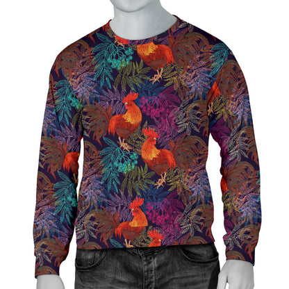 Rooster Print Style Men Long Sleeve Sweatshirt
