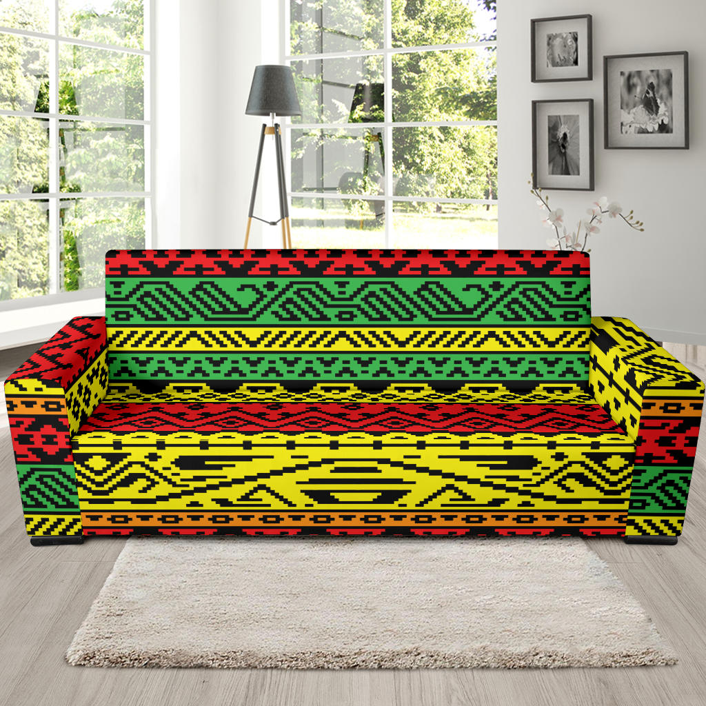 Rastafarian Pattern Print Design A02 Sofa Slipcover