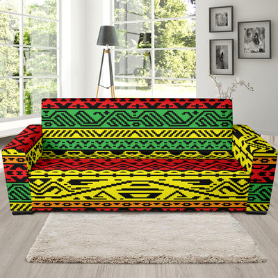 Rastafarian Pattern Print Design A02 Sofa Slipcover