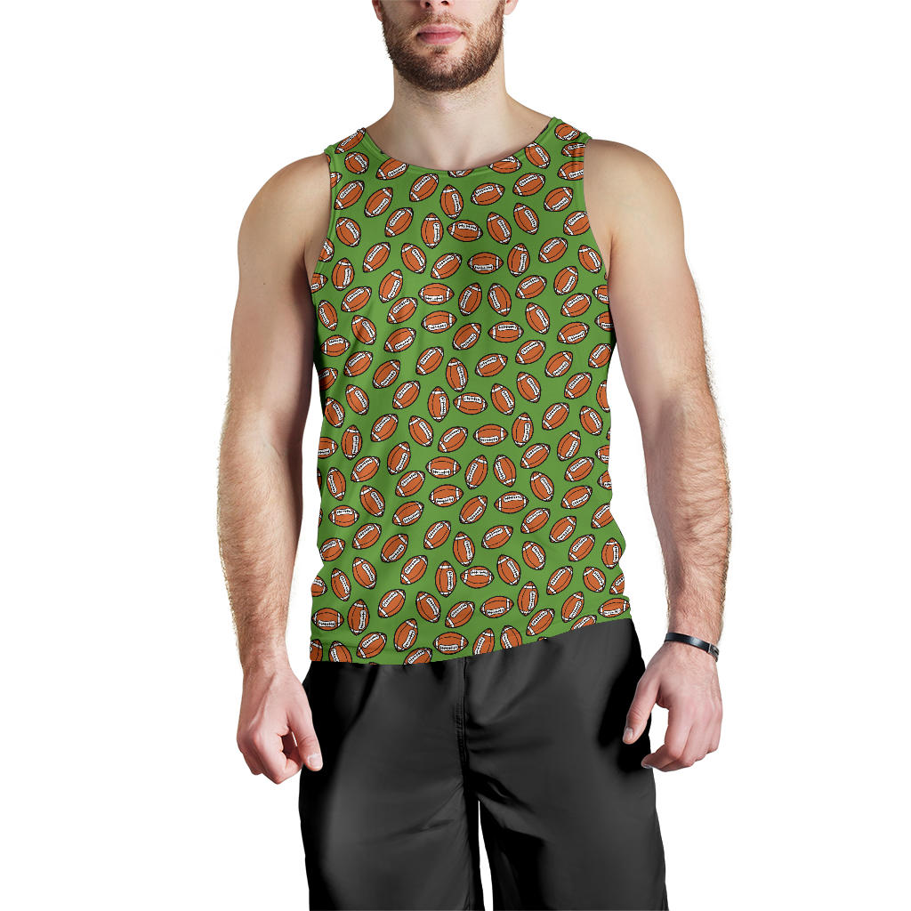 American Football on Green Design Men Tank Top