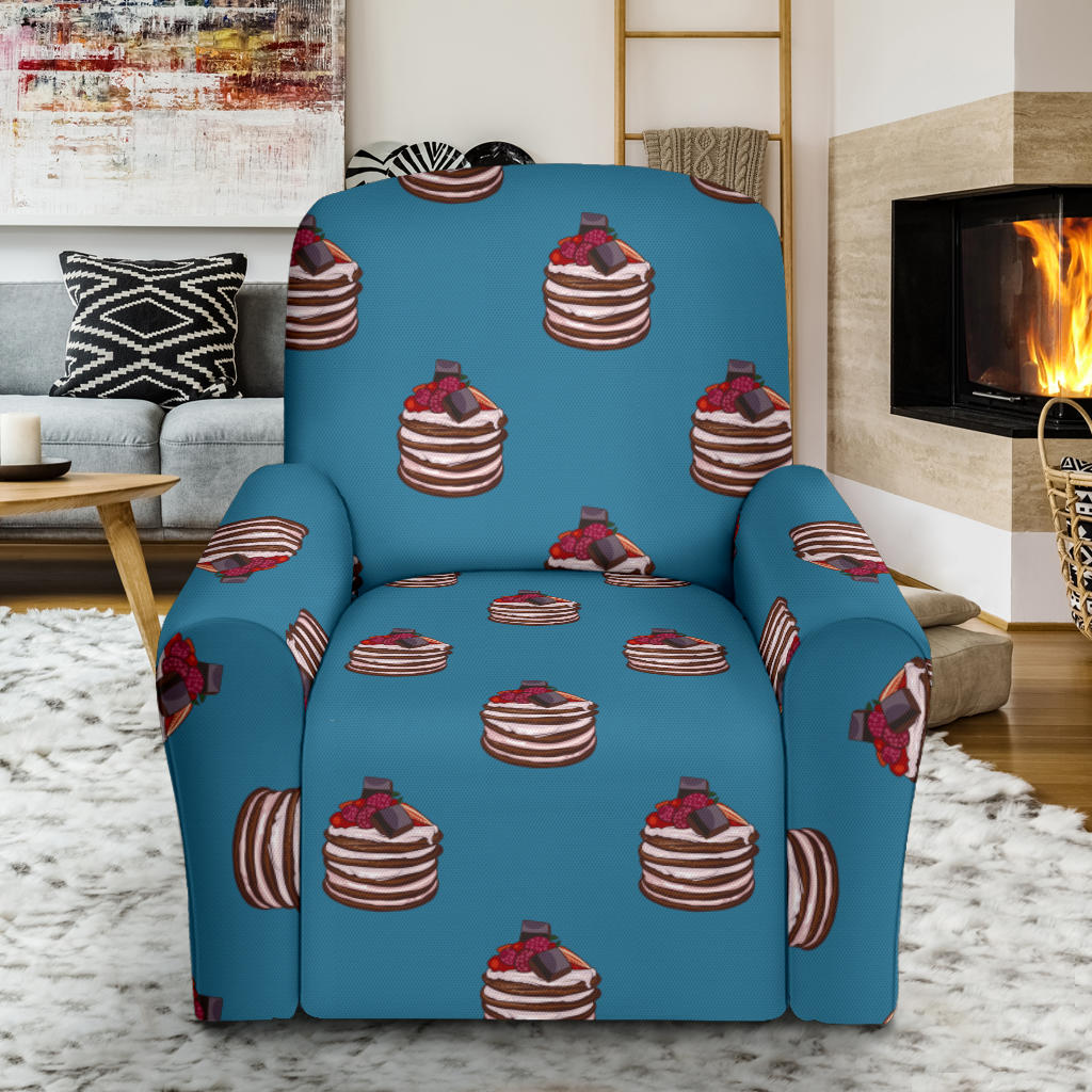 Pancake Pattern Print Design A03 Recliner Slipcover with Pocket