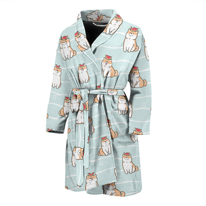 Shiba Inu Print Design LKS3011 Men Bathrobe