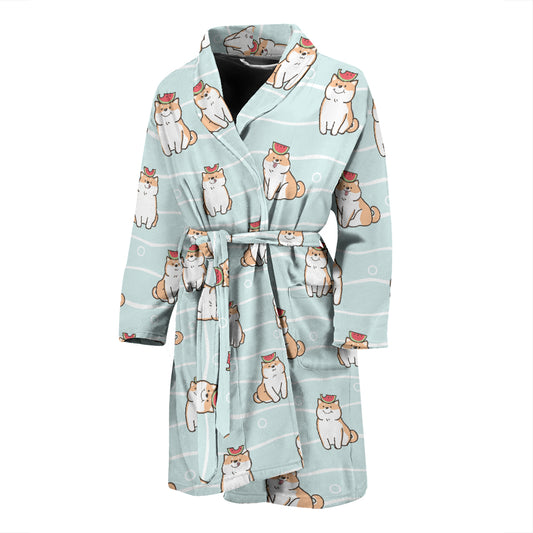 Shiba Inu Print Design LKS3011 Men Bathrobe
