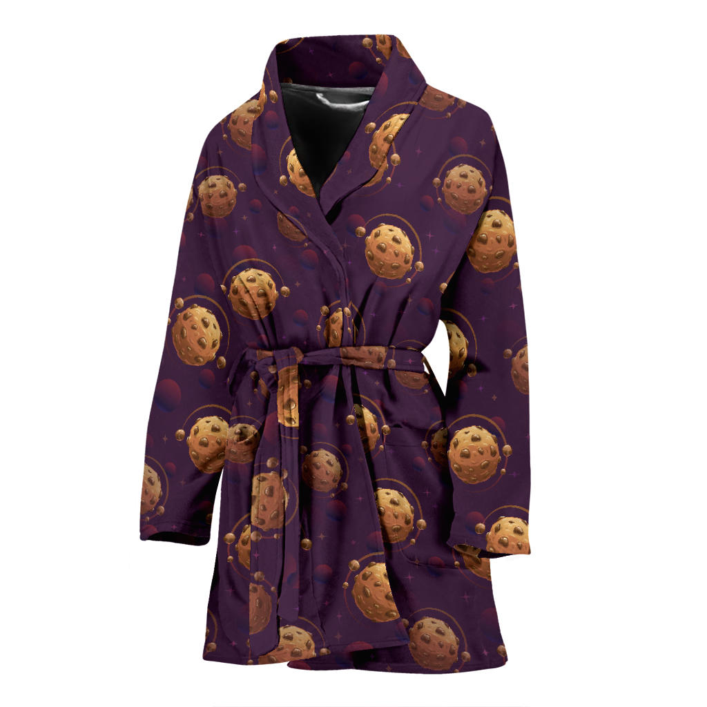 Cookie Pattern Print Design 03 Women Bathrobe