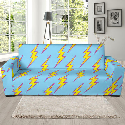 Lightning Thunder Pattern Print Design 02 Sofa Slipcover