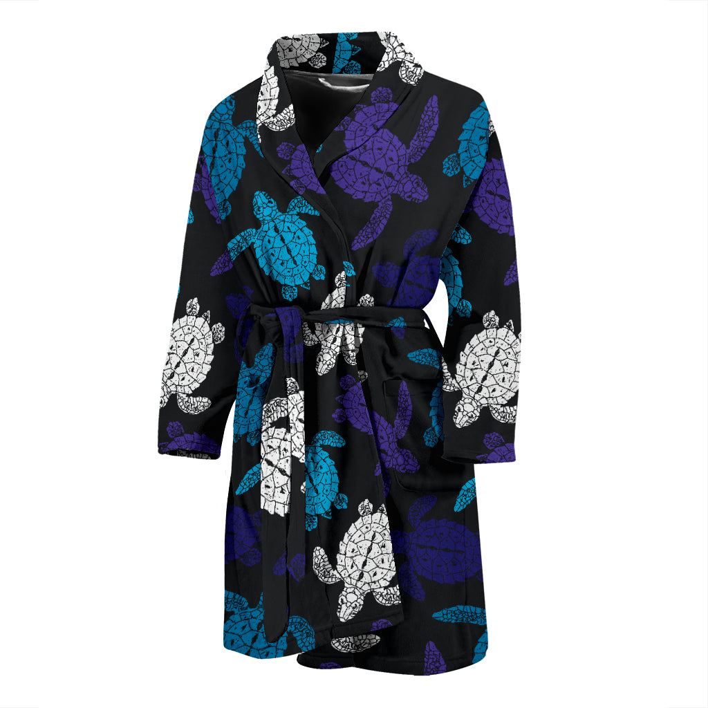 Sea Turtle Print Design LKS306 Men Bathrobe