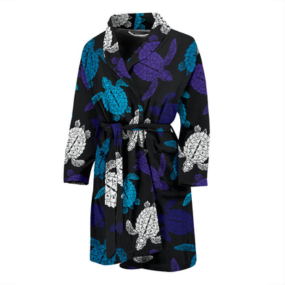 Sea Turtle Print Design LKS306 Men Bathrobe