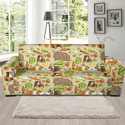 Guinea Pig Pattern Print Design 02 Sofa Slipcover