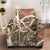 Camouflage Realistic Tree Authumn Print Armchair Slipcover